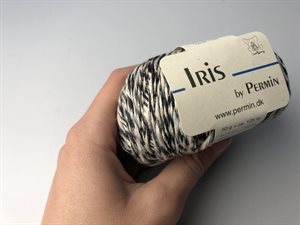 Iris by Permin - viscose/bomuld og hør i blåsort/ecru